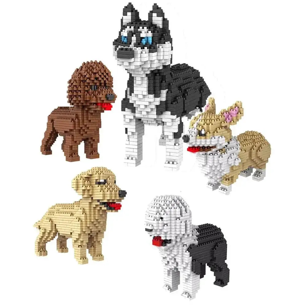 Dog Model Building Block Set For Creative Fun And Learning