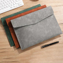Premium A4 Leather Document Organizer Bag Large Capacity