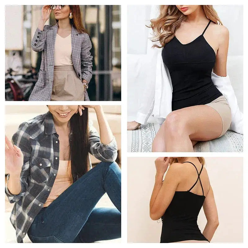 Seamless Plus Size Body Shaper Tank Top With Removable Pads
