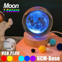 3D Moon Lamp: USB Galaxy Night Light Decor Home