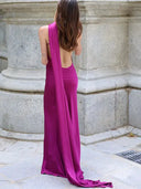 Elegant Satin Gown for Women Evening