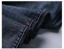 Fashion Classic Blue Black Denim Trousers Men's Jeans
