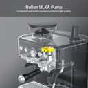 Espresso Machine with Grinder, Stainless Steel Coffee Machine