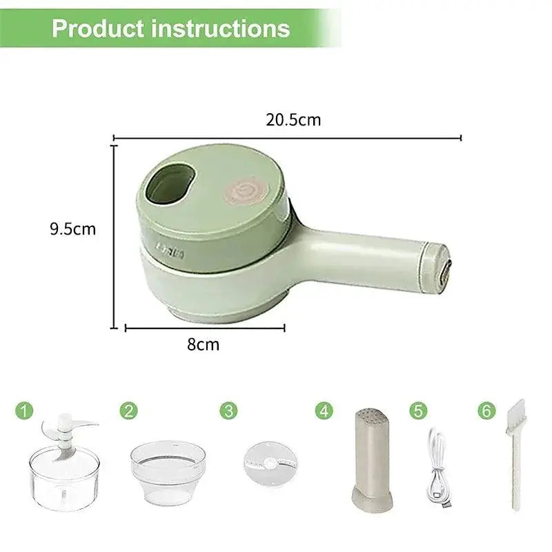 Portable Electric Vegetable Chopper Wireless Food Processor