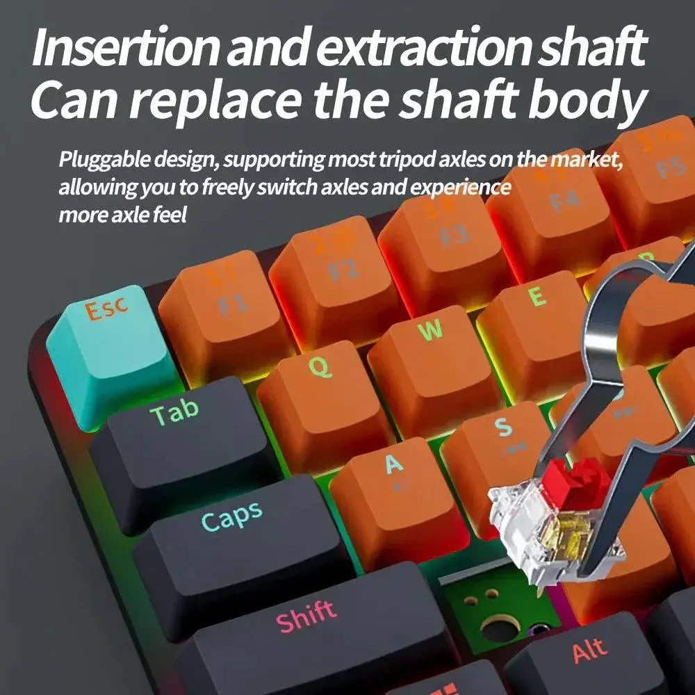 MUCAI Mini Mechanical Gaming Keyboard Red Switches