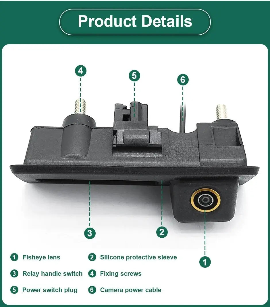 AHD 1080P Rear View Camera for VW Passat Golf Jetta Polo 170 Degree Wide - stepyours.com