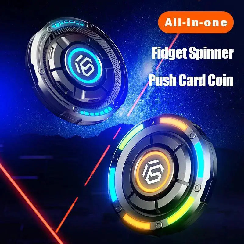 Fidget Spinner Papa Coin Push Card Stress Reliever Toys EDC