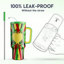 Meoky 40oz Tumbler Handle Straw Stainless Steel Cup Gift