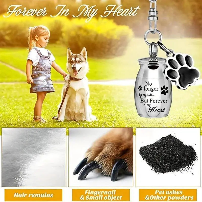 Pet Urns Keychain For Ashes Dog Cat Cremation Jewelry