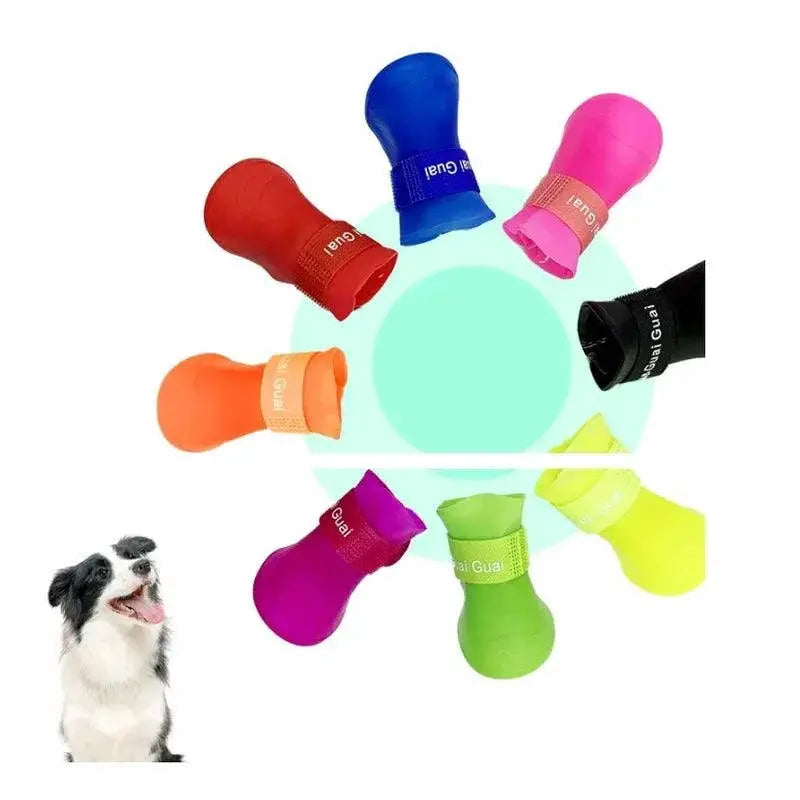 Trendy Waterproof Dog Boots Anti Slip Protection All Weather