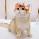 Cute Flower Cat Hat for Pet Cosplay