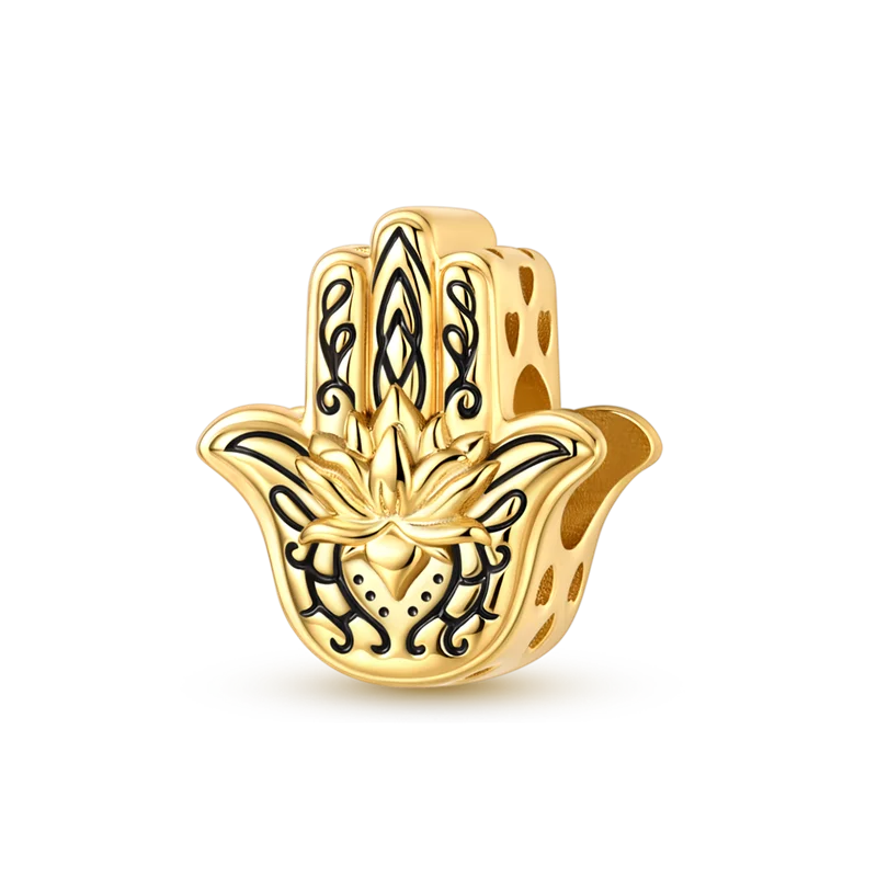 Golden Charm Beads Sterling Silver