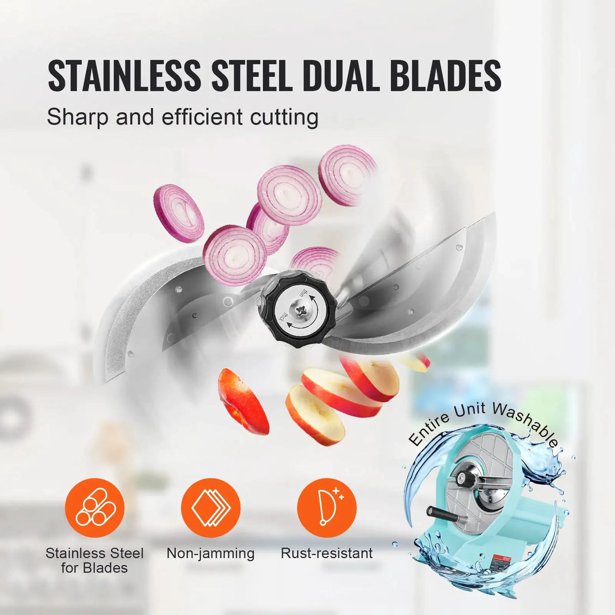 SucceBuy Manual Vegetable Fruit Slicer Adjustable Commercial — product view 2