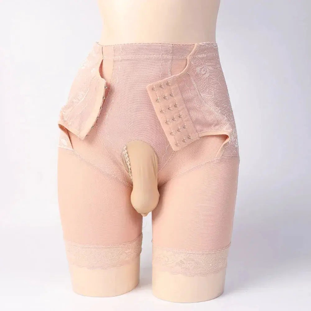 High Waist Butt Shapewear for Men Lace Control Panties