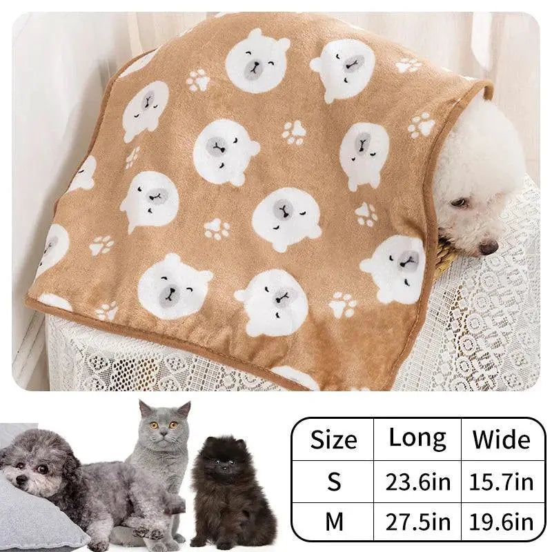 Cozy Pet Blanket Plush Breathable Mat for Dogs and Cats