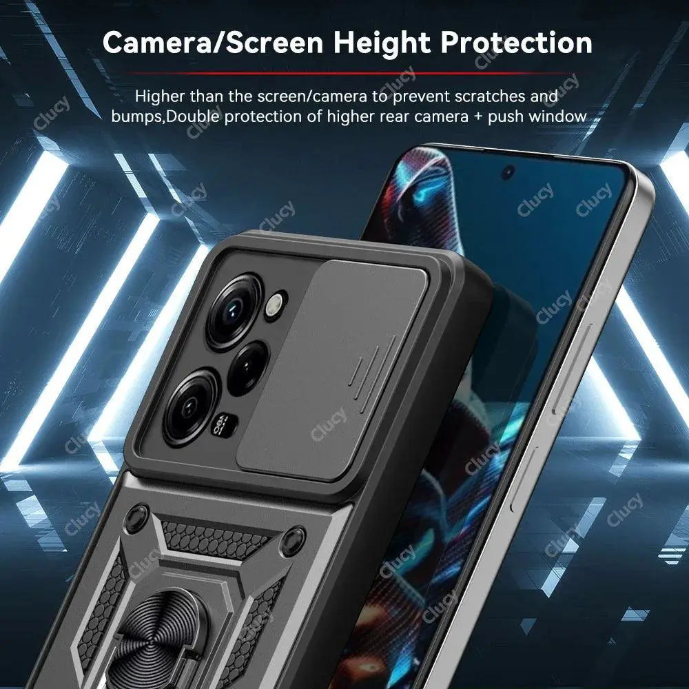 Xiaomi Redmi Shockproof Armor Case With Magnetic Ring Holder