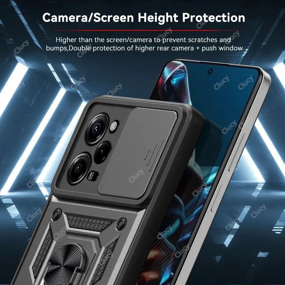 Redmi Shockproof Armor Case Magnetic Ring Holder Accessory
