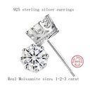 Moissanite Stud Earrings In Earplugs