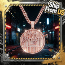 Iced Out Bridge Round Pendant