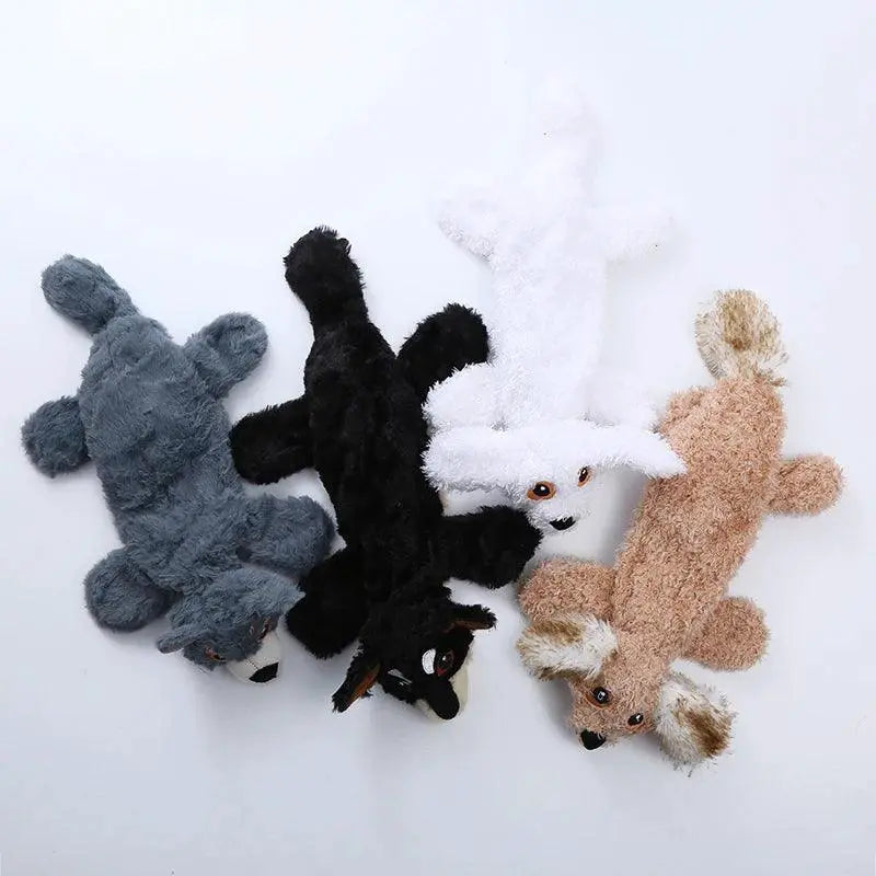 Plush Fur Shell Dog Toy Bite Resistant Vocal Fun For Pets