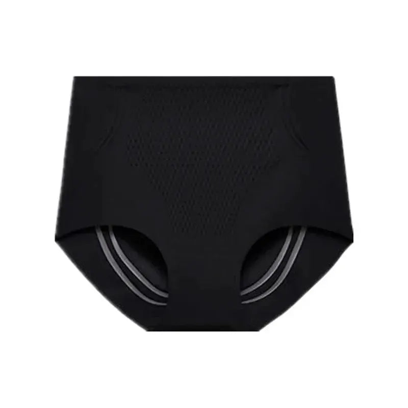 OWEQ High Waisted Ice Silk Body Briefs For Tummy Control