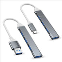 USB C Hub 4 Port - Compact Aluminum Multiport