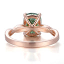 Blue Green Lab Diamond Ring For Women