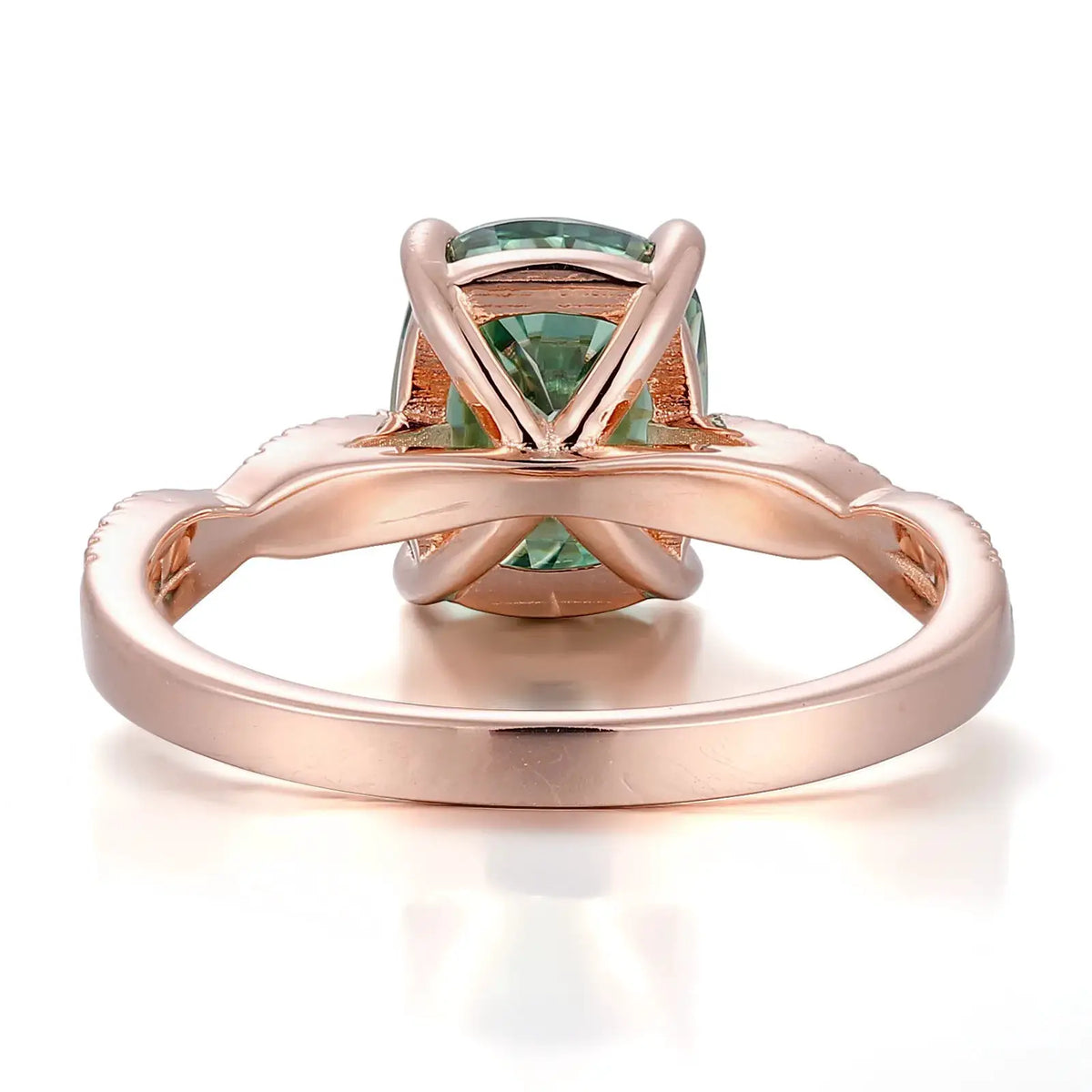 Blue Green Lab Diamond Ring For Women — product image 2