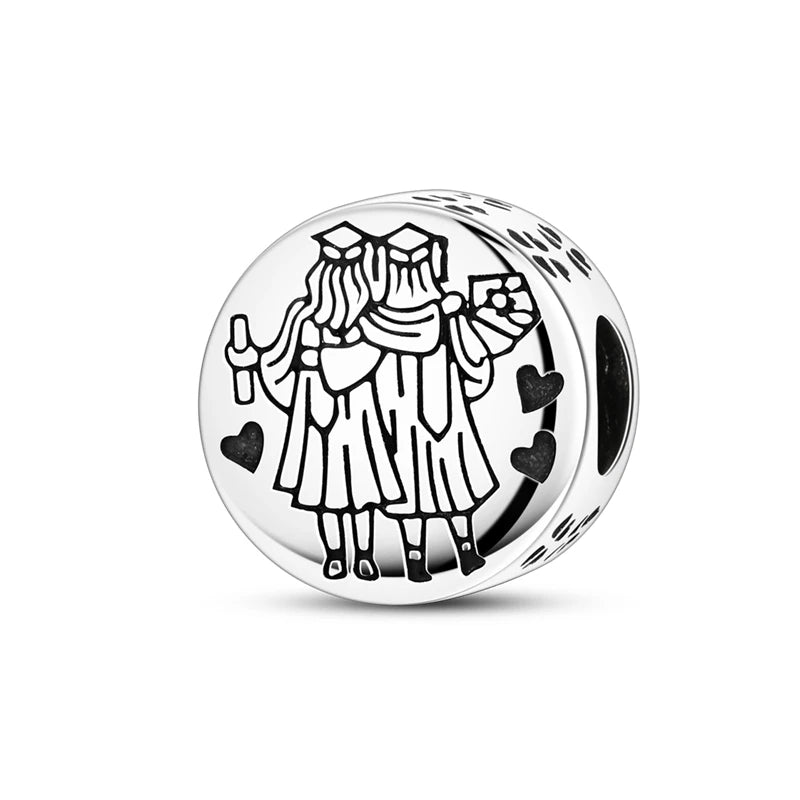 Charm Sterling Silver Happy Graduation