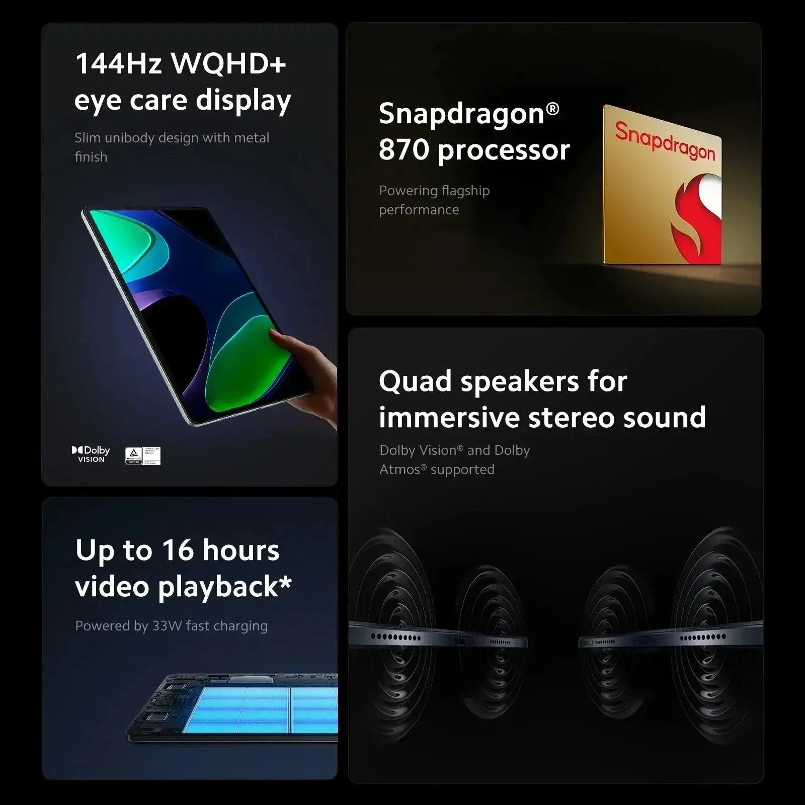 Pad 6 Tablet with Snapdragon 870 and 144Hz Display