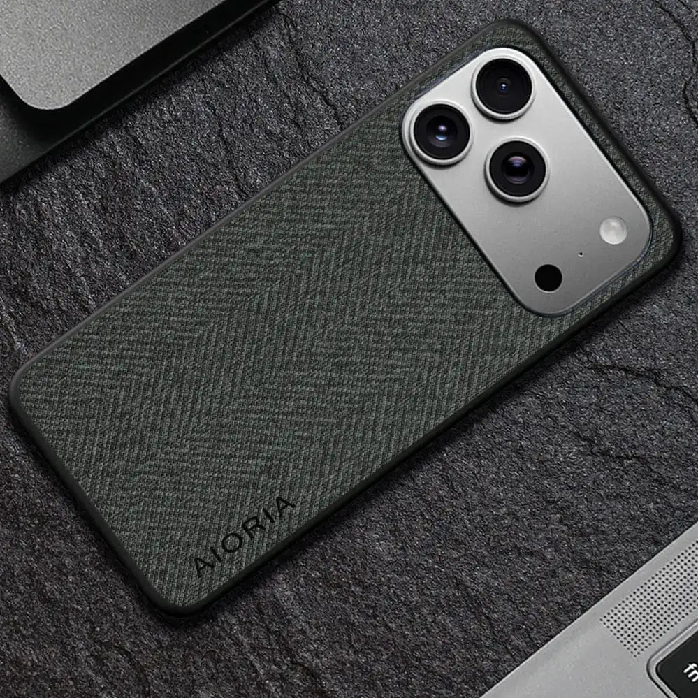 Case for iPhone 18 Pro Max coque Luxury textile Leather soft phone cover funda for iphone 18 pro max case capa