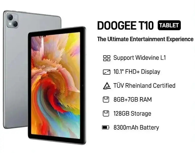 Doogee T10 10.1 Inch FHD Tablet 8GB RAM 128GB Storage Deal
