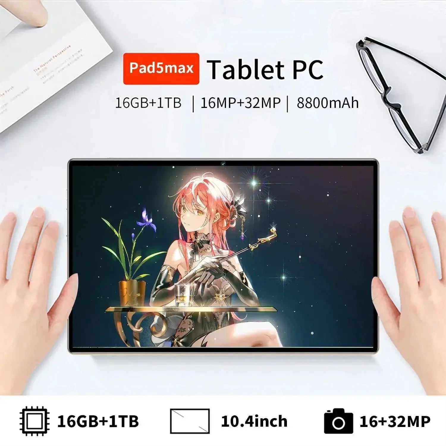 2024 5G Android Tablet 11 Inch 16GB RAM 1TB Storage