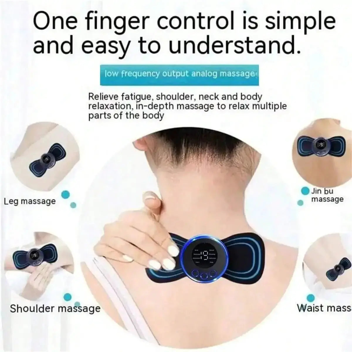 Neck Massager With LCD Display EMS Electric Cervical Patch