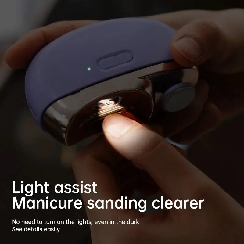 HOMEFISH Electric Nail Clipper 2 in 1 Grinding Polishing Multifunctional Portable Automatic Manicure Grinder