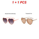 Cute Heart-Shaped Kids Sunglasses with UV Protection Glasses
