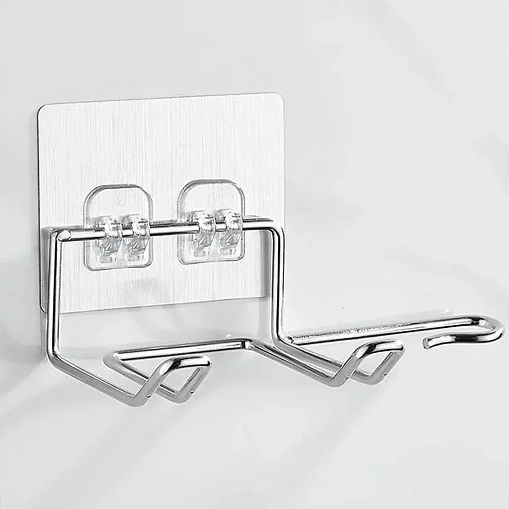 Stainless Steel Hair Dryer Organizer Wall Mount Shelf