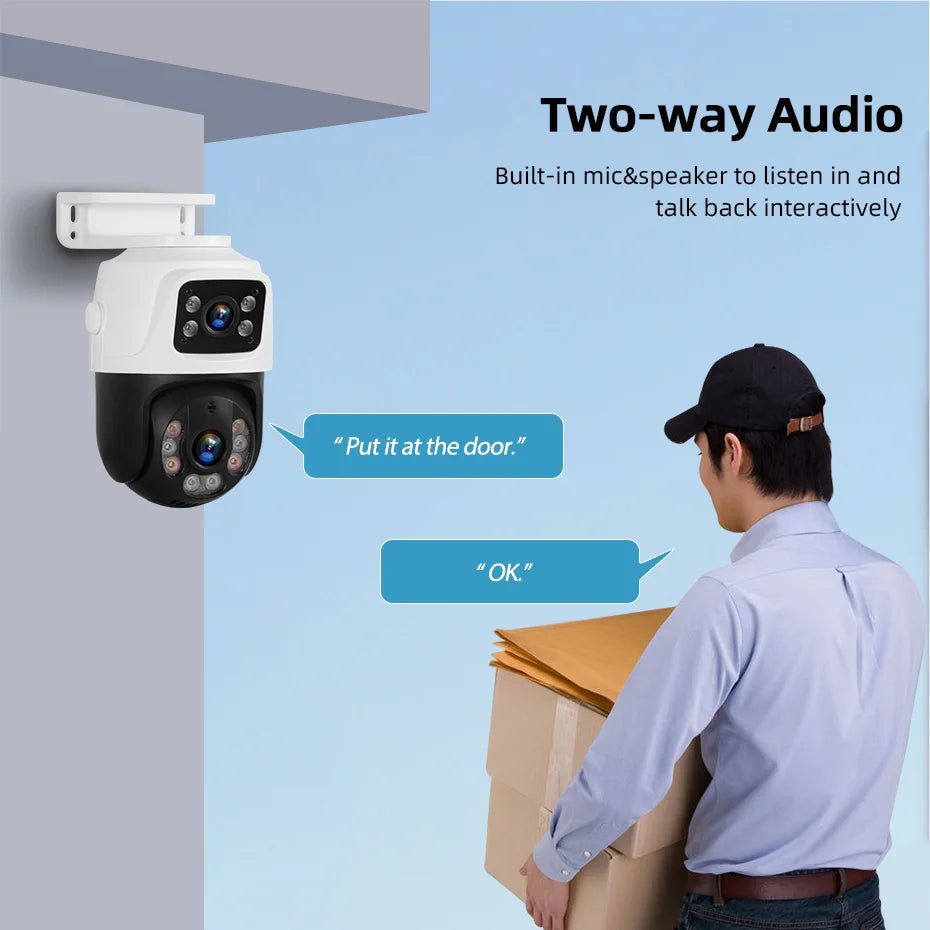 KERUI POE Security Camera System Dual Lens PTZ CCTV Camera — product view 4