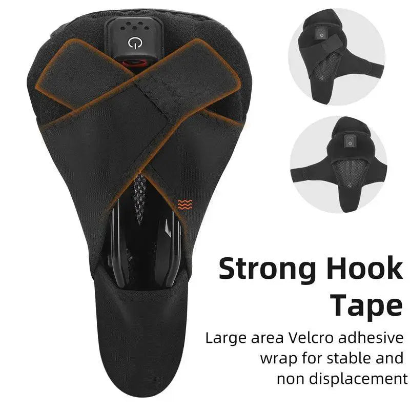 Silicone Gel Memory Foam Bicycle Seat Cover With Taillights