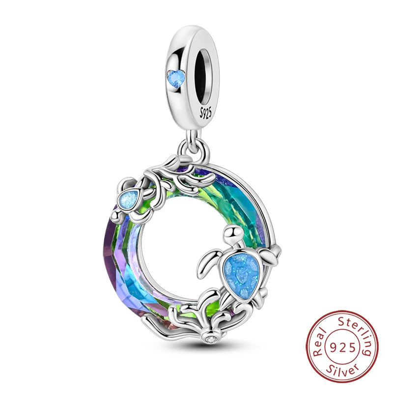 Sterling Silver Blue Ocean Ship