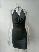 Y2K Halter Backless Mini Dress for Women