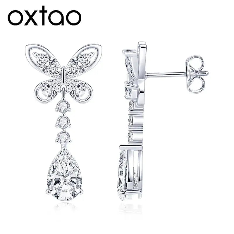 Drop Moissanite Earrings — product view 1