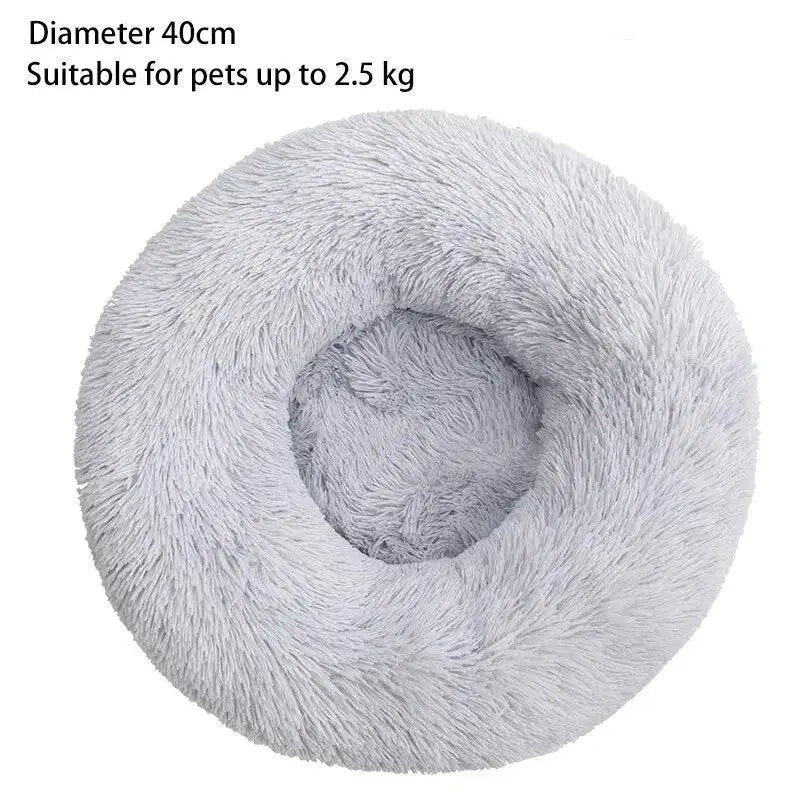 Round Shaggy Cat Nest Bed For Ultimate Comfort Cats And Dogs