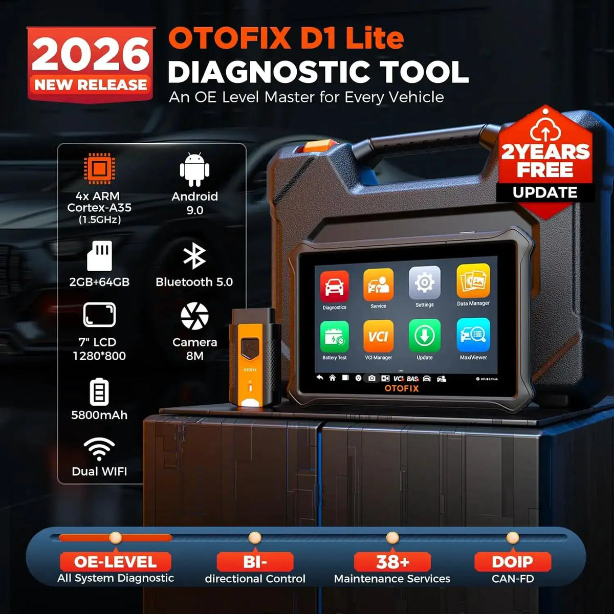 OTOFIX LITE Scanner Car Diagnostic Tool Bluetooth Wireless Control — product view 2