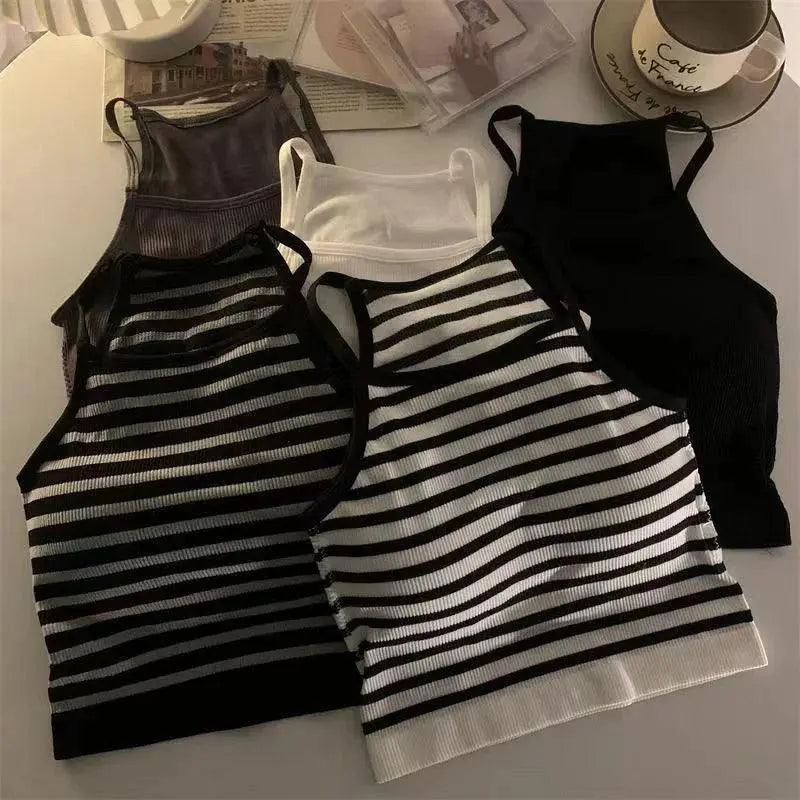 Korean Striped Tank Top Women Summer Fashion Essential