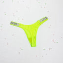 Neon Rhinestone Embellished G-String Lingerie Sensuous Glamour
