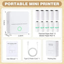 Portable Thermal Mini Printer Bluetooth 57mm Sticker Maker For DIY Photos