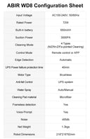 Robot Window Vacuum Cleaner ABIR WD8 With APP Control