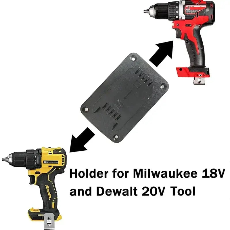 Five Pcs Milwaukee Tool Holder Dock Wall Mount Storage Rack