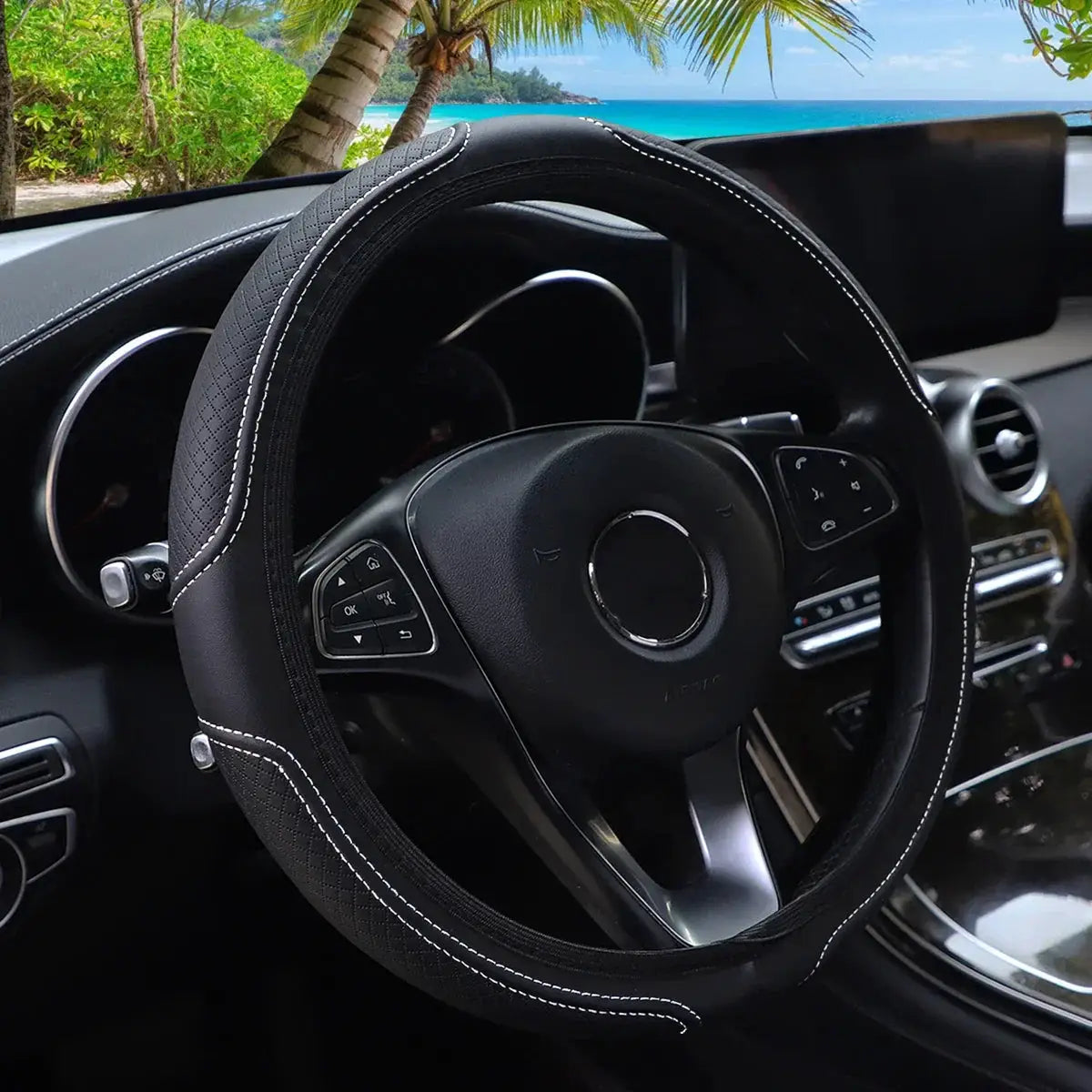 Steering Wheel Cover for Drivers Grip — product view 8